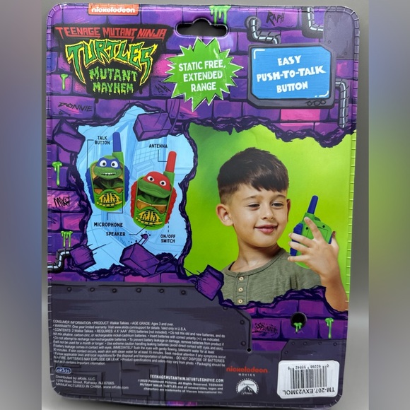 Nickelodeon Teenage Mutant Ninja Turtles Walkie Talkies - Green and Red - Picture 2 of 3